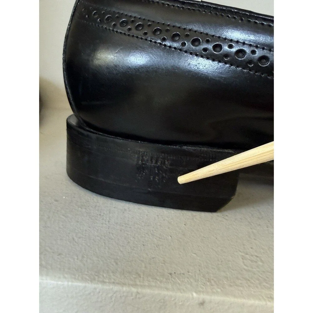 Johnston Murphy Mens Aristocraft Loafer Size 9.5 E Black Leather Made USA Chic